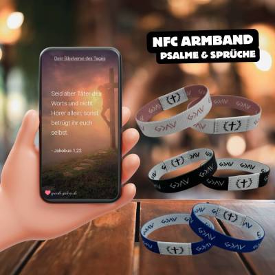 NFC Armband | Psalmen und Sprüche | Taufgeschenk Kommunion Konfirmation