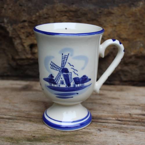 Pharisäer Tasse Kakaobecher Delfter Stil Keramik Vintage