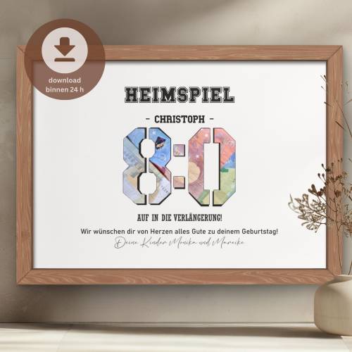 Geldgeschenk zum 80.Geburtstag personalisiert | 80 Geburtstag Mann Geburtstagsgeschenk  | DIY Geld-Geburtstagskarte |