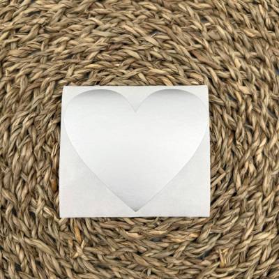 Rubbelsticker "Herzen", 10er-Pack., Farbe Silber, z.B. zur Erstellung von Rubbelkarten