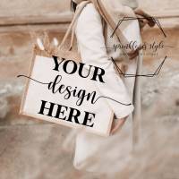 Jutetasche Mockup für Designer, Jute Bag Mockup Tote Mockup Shopping Bag Mockups Shopping Tote Mock Up Tasche