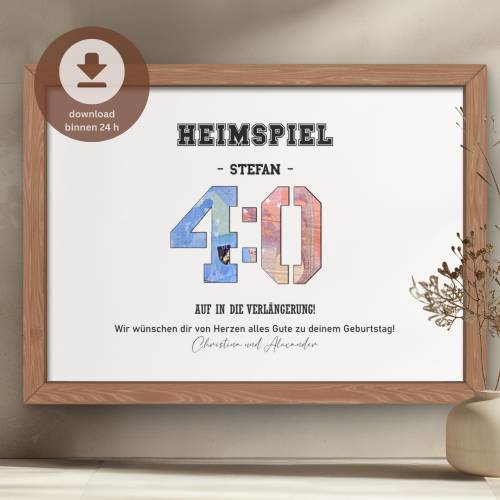 40. Geburtstag Geldgeschenk personalisiert | 40 Geburtstag Mann Geburtstagsgeschenk  | DIY Geld-Geburtstagskarte | PDF