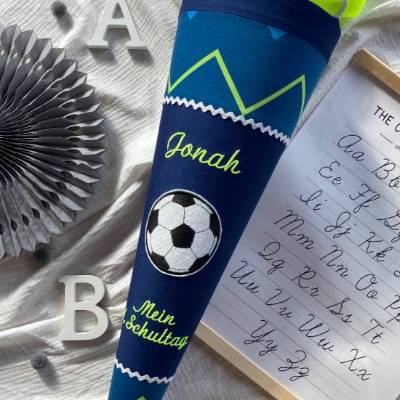 Schultüte Fussball für Jungen passend zum ergobag FallrückziehBär, 70 cm oder 85 cm