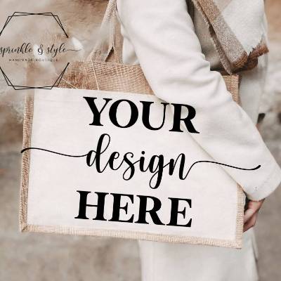 Jutetasche Mockup für Designer, Jute Bag Mockup Tote Mockup Shopping Bag Mockups Shopping Tote Mock Up Tasche