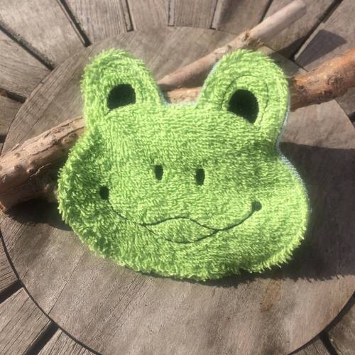 SpülPad Frosch Stickdatei ITH 13x18 cm Spüllappen Spültuch Waschlappen