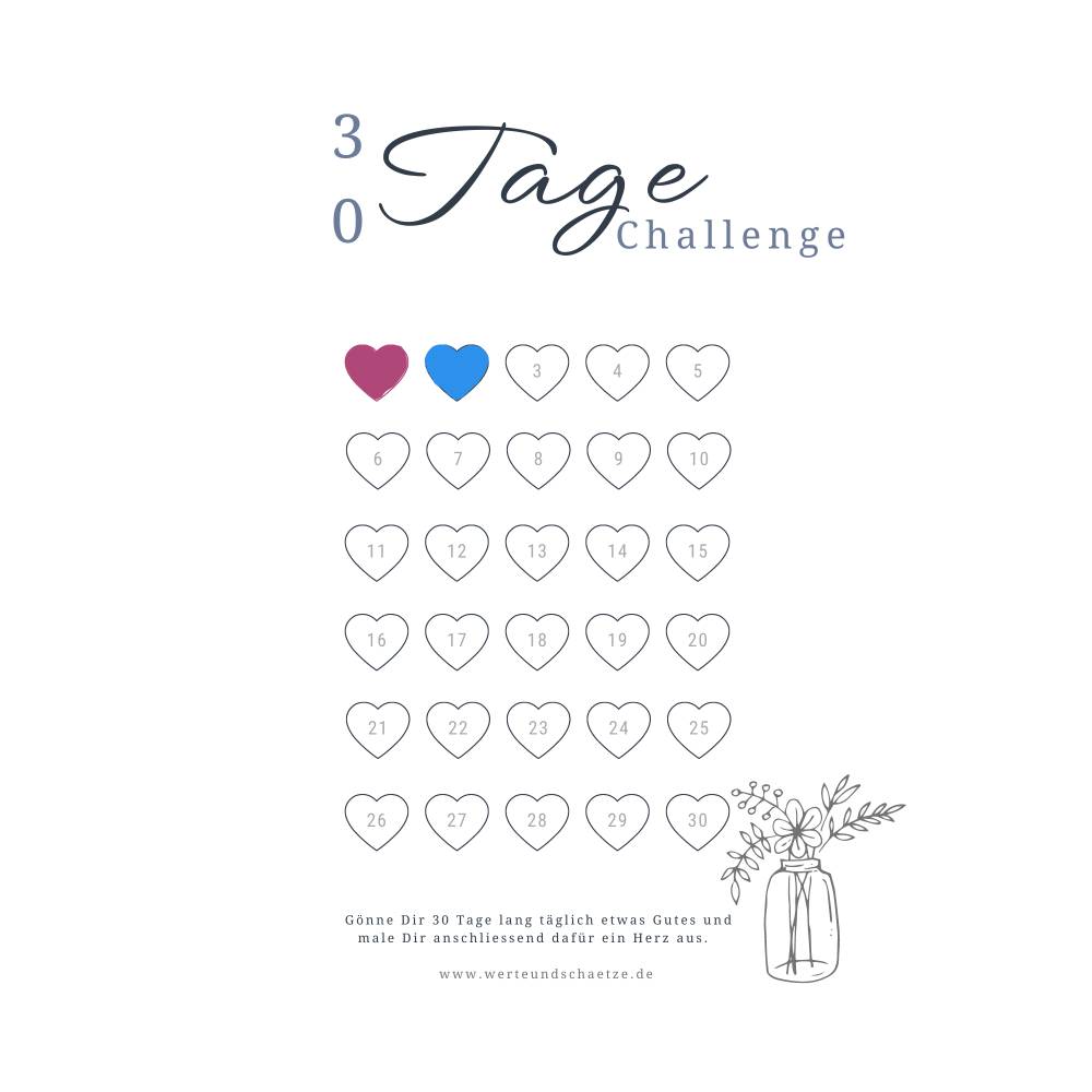 30 Tage Challenge Selbstfürsorge pdf | Abendritual | Zieleplaner deutsch | besserer Schlaf Bild 2