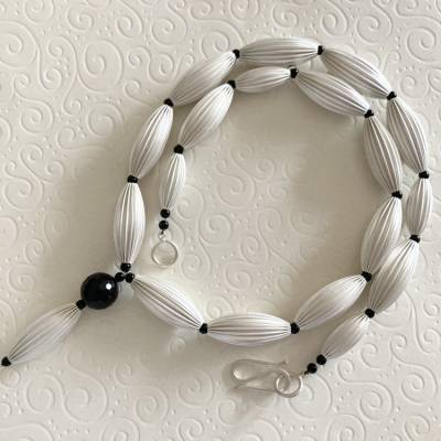 Handgefertigte Tombak-Onyx-Kette 70 cm
