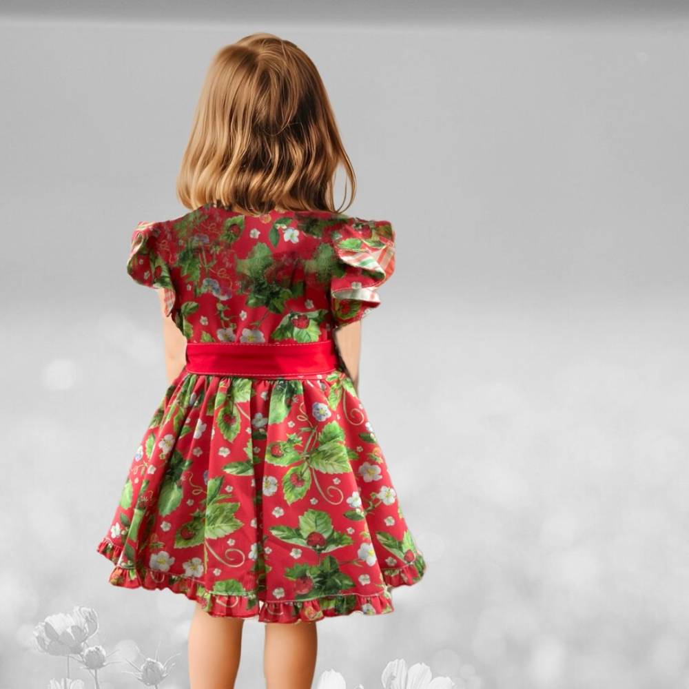 Schnittmuster Kinder Kleid Moni | kurzarm | Flügelärmel | Bild 5