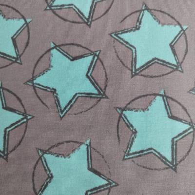 Jersey Sterne im Kreis, Meterware 95% Baumwolle, 5% Elasthan
