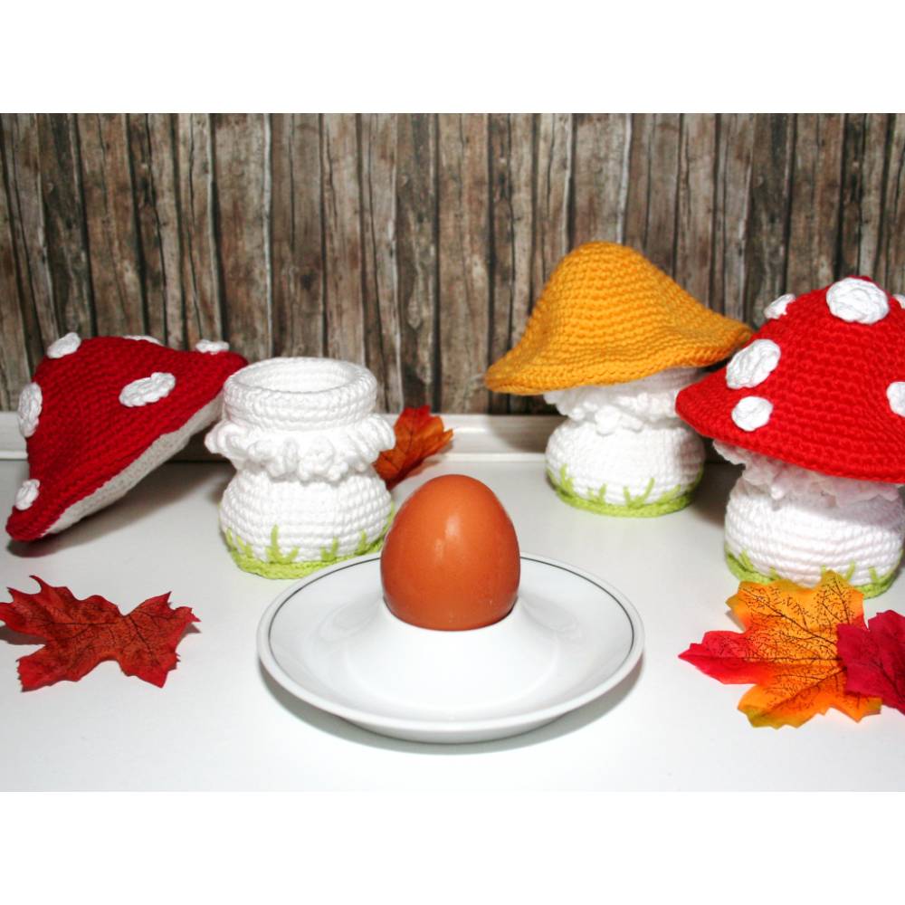 Eierwärmer - Pilz - Häkelanleitung Bild 1