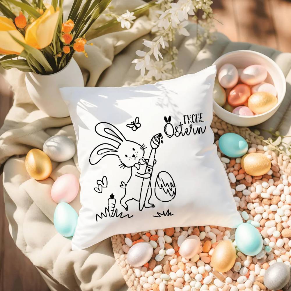 Plotterdatei Ostern, Frohe Ostern, Laserdatei Ostern, Cricut, Osterhase png, Frühling PNG, Clipart Hase svg Bild 3