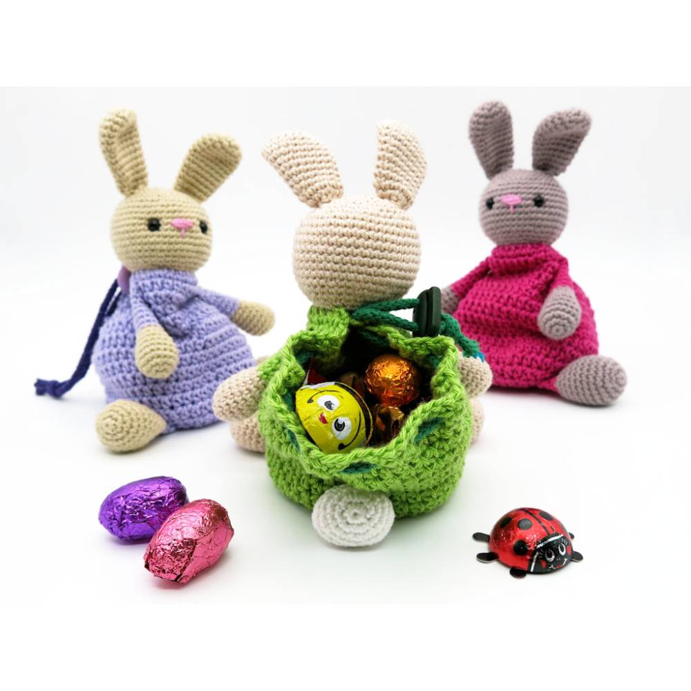 Zugbeutel Häschen - Häkelanleitung Bild 1