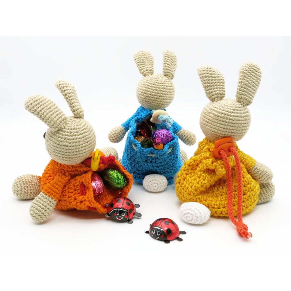 Zugbeutel Häschen - Häkelanleitung Bild 3