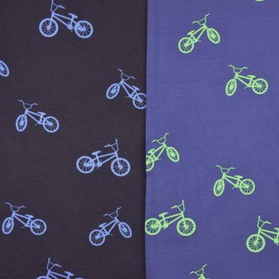 Jersey mit Bikes Rad Fahrrad marine schwarz BMX Radeln 50 x 148 cm ♕