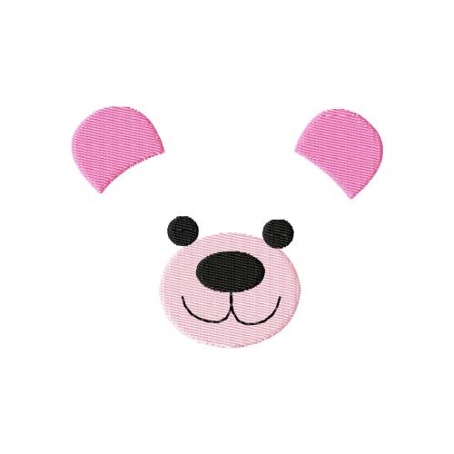 Stickdatei "Gesicht Bärli" 10x10 cm Applikation Teddy Bär