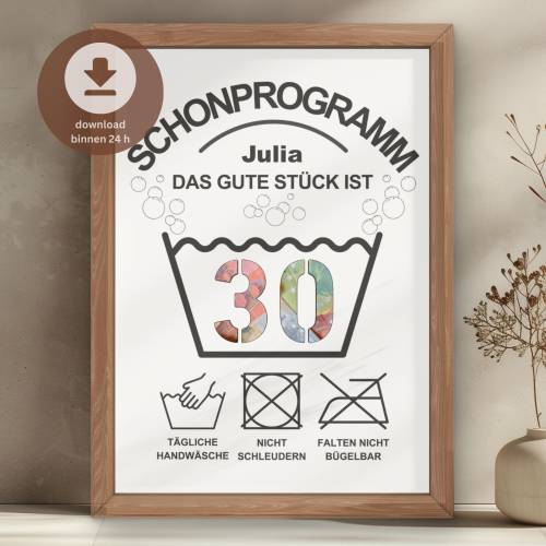 30. Geburtstag Geldgeschenk personalisiert | 30 Geburtstag Frau Geburtstagsgeschenk  | DIY Geld-Geburtstagskarte |