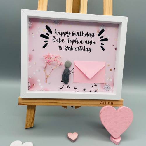 Personalisiertes Geburtstagsgeschenk Wanddeko | Custom Wandbild Geburtstag | Geldgeschenk zum Geburtstag | Wunscherfülle