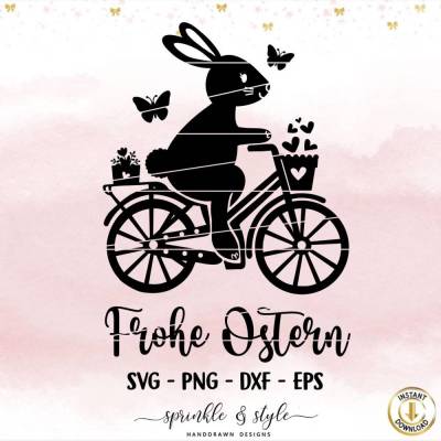 Plotterdatei Ostern, Frohe Ostern, Laserdatei Ostern, Cricut, Osterhase png, Frühling PNG, Clipart Hase svg