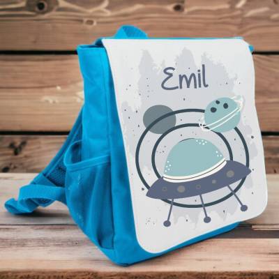 Kindergarten Rucksack mit Namen Ufo Jungen Kinderrucksack personalisiert Geschenk Kindergarten Kita Start