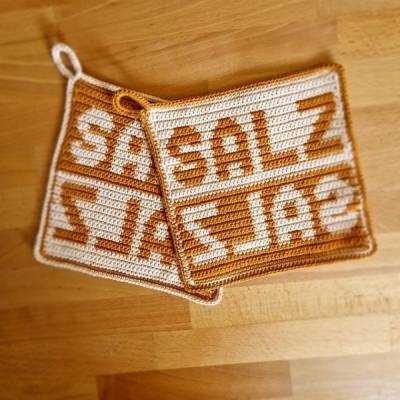 Häkelanleitung Topflappen "Salz"