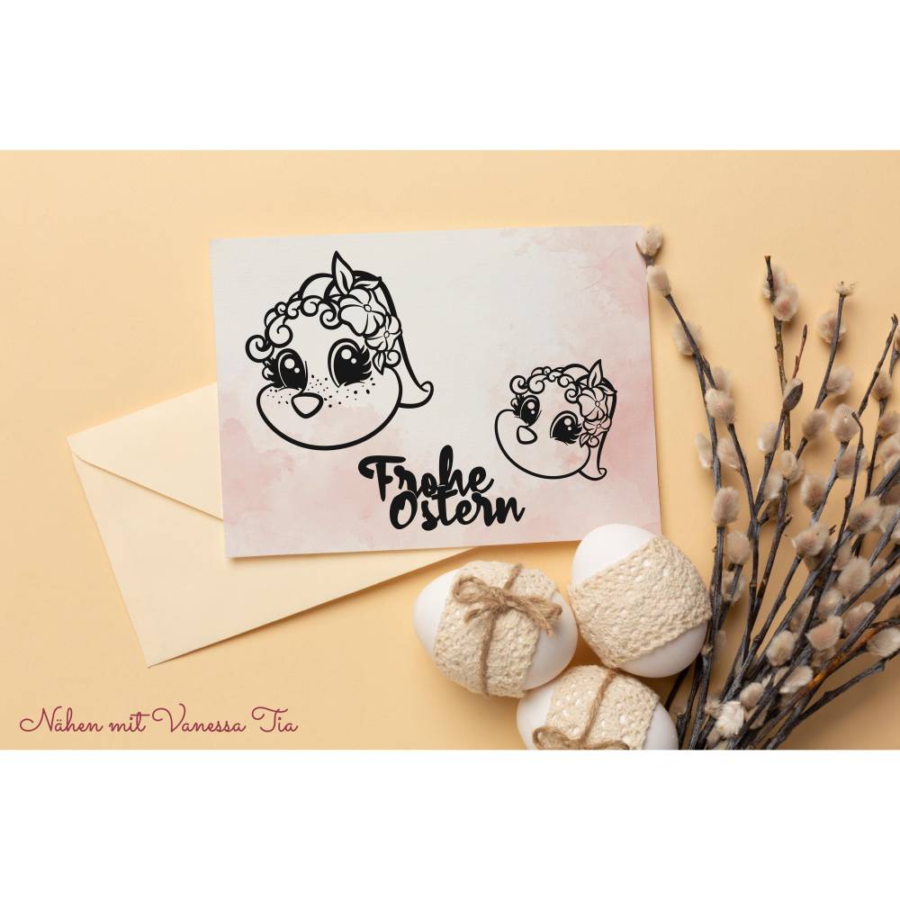 Häschen (mit Sommersprossen) Plotterdatei SVG DXF Bild 1