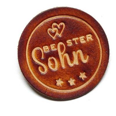 Leder Patch - Aufnäher - OX Antique - Bester Sohn - Rindleder - Vickys World