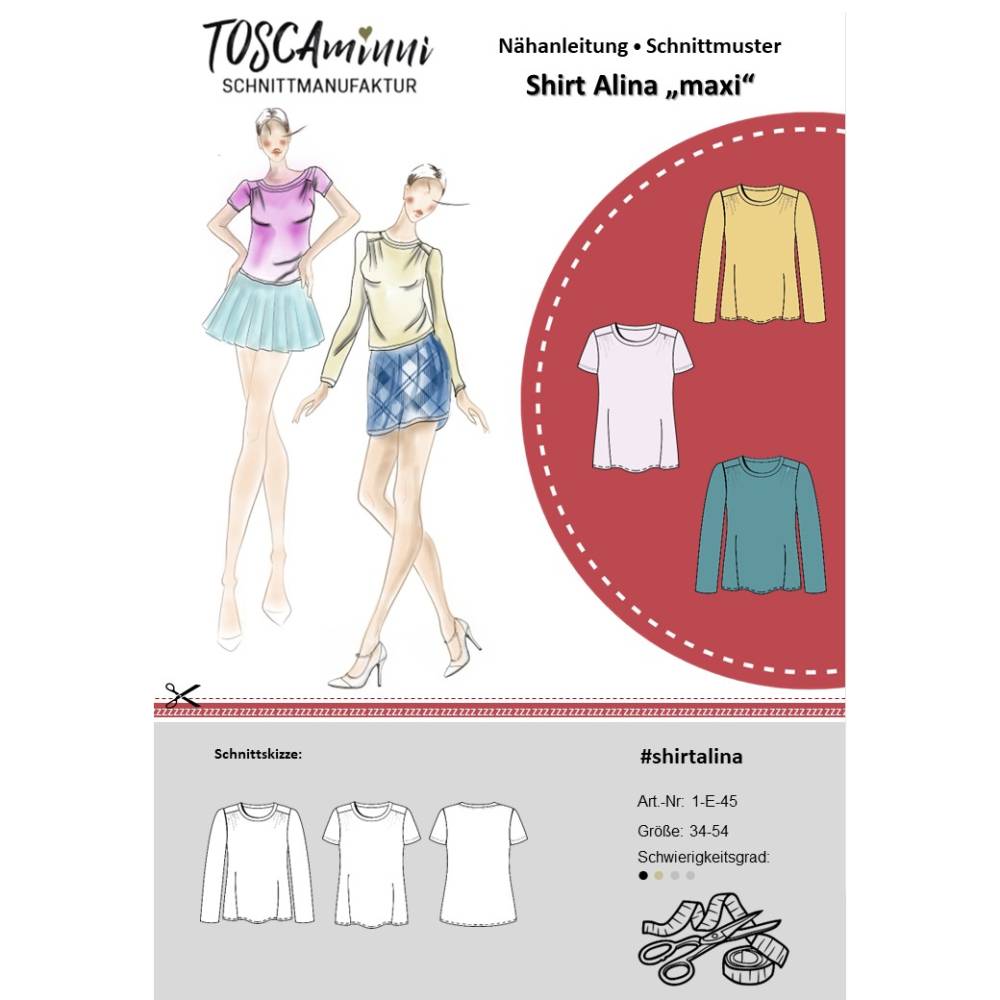 Schnittmuster Damen Shirt Alina "maxi" Gr. 34-54 Bild 3