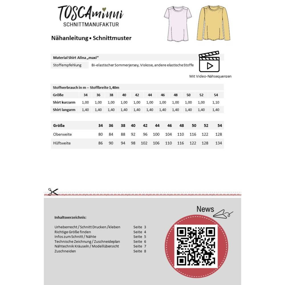 Schnittmuster Damen Shirt Alina "maxi" Gr. 34-54 Bild 4