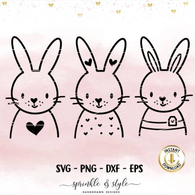 Plotterdatei Ostern, Frohe Ostern, Laserdatei Ostern, Cricut, Osterhase png, Frühling PNG, Clipart Hase dxf, eps