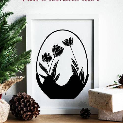 Tulpen Im Ei Plotterdatei SVG DXF