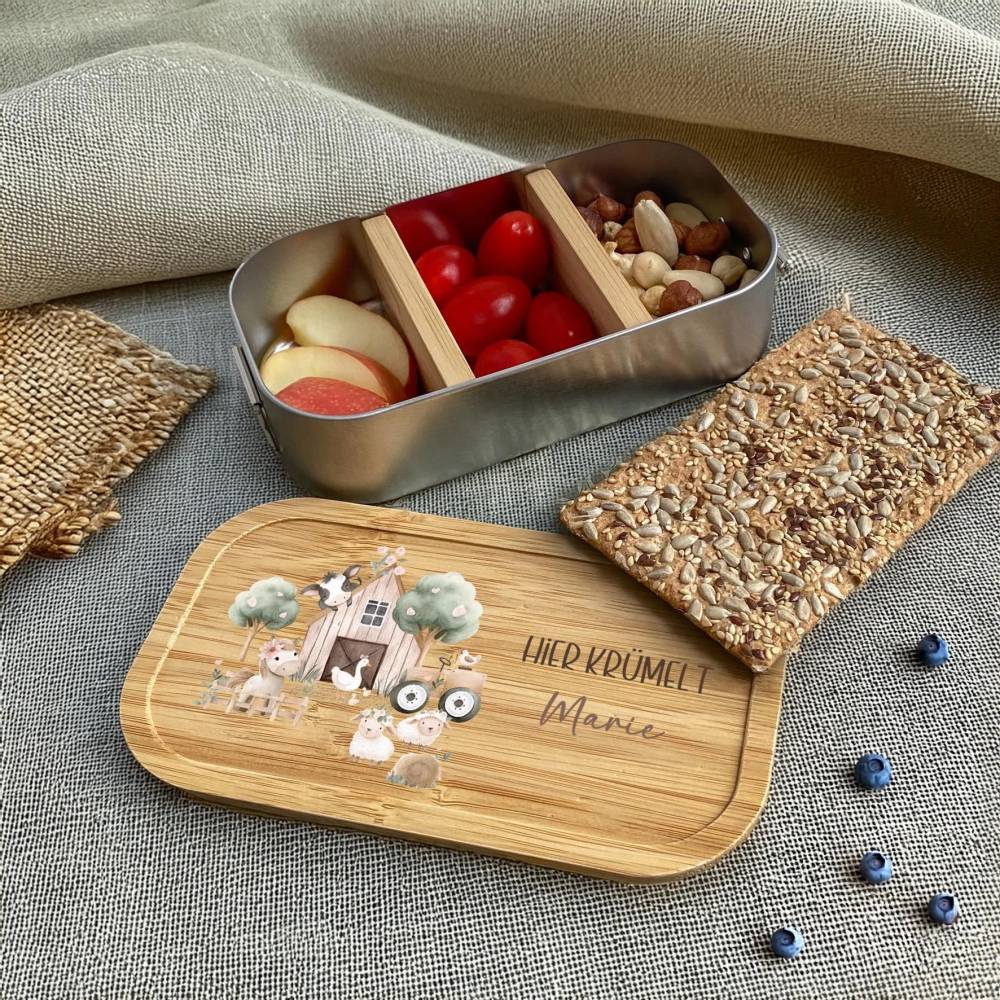 Brotdose personalisiert | Kindergarten | Einschulung | Brotdose für Kinder | Edelstahl | Vesperdose | Lunchbox