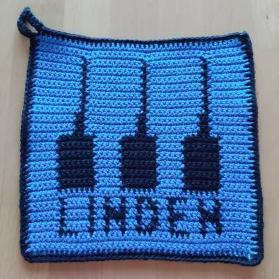 DIY-Häkelanleitung Topflappen "Hannover-Linden" – Die drei warmen Brüder häkeln