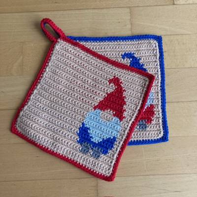 Häkelanleitung Topflappen "Zwerg"