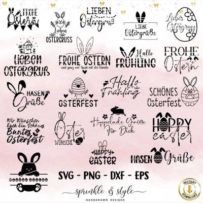 Plotterdatei Ostern, Frohe Ostern, Laserdatei Ostern, Cricut, Osterhase png, Frühling PNG, Clipart Hase svg