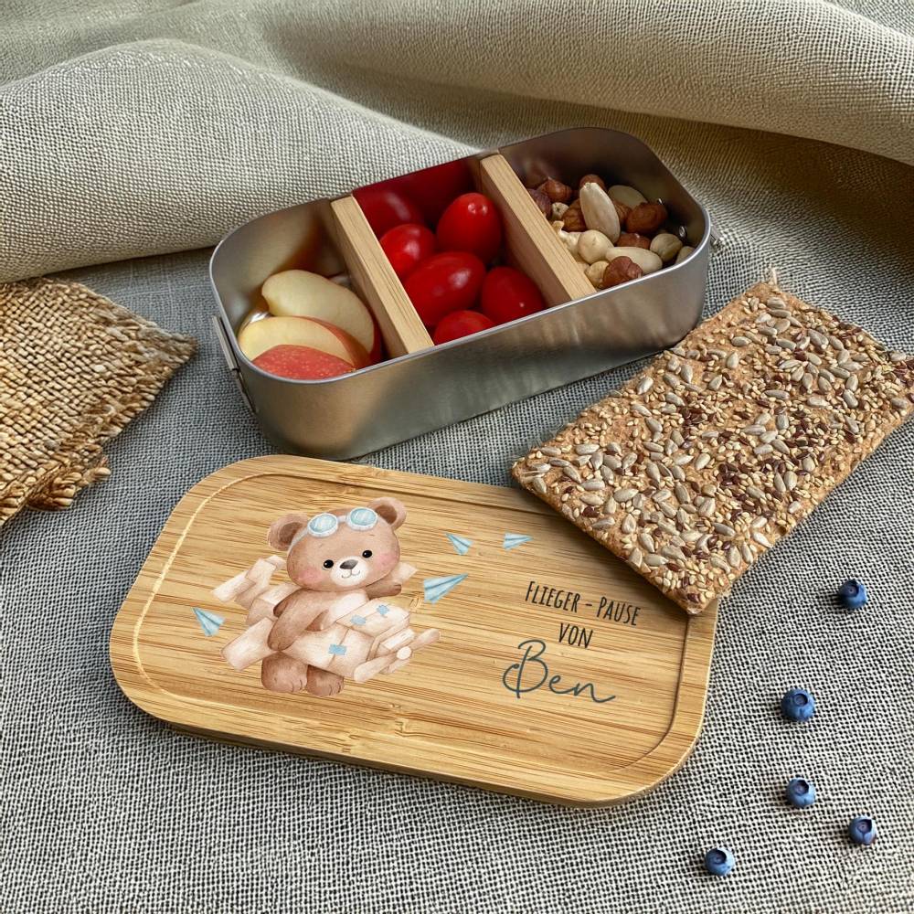 Brotdose personalisiert | Kindergarten | Einschulung | Brotdose fr Kinder  | Edelstahl | Vesperdose | Lunchbox | Schule
