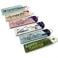 Stickdatei Camping Outdoor Etuis Stifteetui schmal für einen oder zwei Kugelschreiber