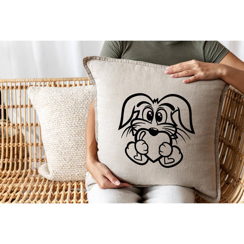 Hase Mit Herz Plotterdatei SVG  DXF Bild 3