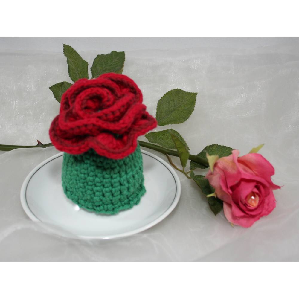 Eierwärmer - Rose - Häkelanleitung Bild 3