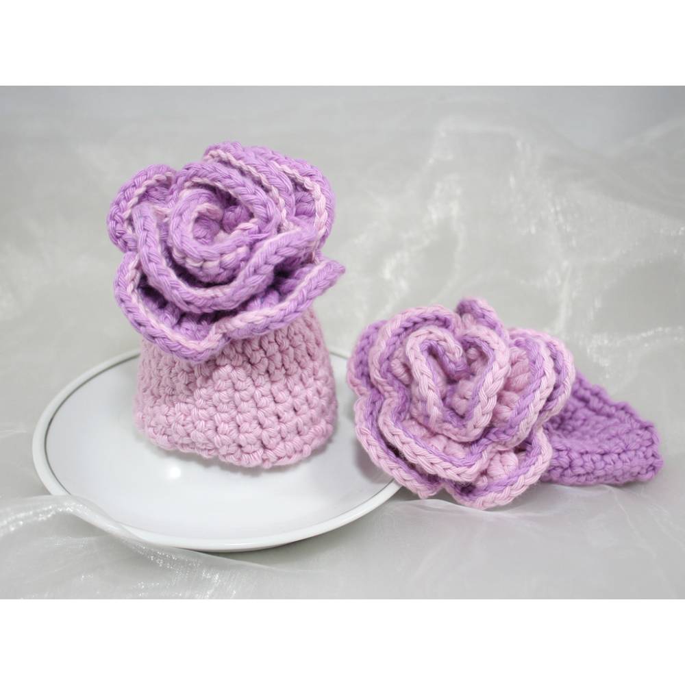 Eierwärmer - Rose - Häkelanleitung Bild 9