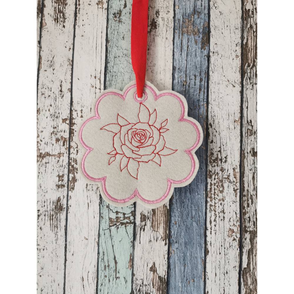 Stickdatei Rose in Kontur Bild 8