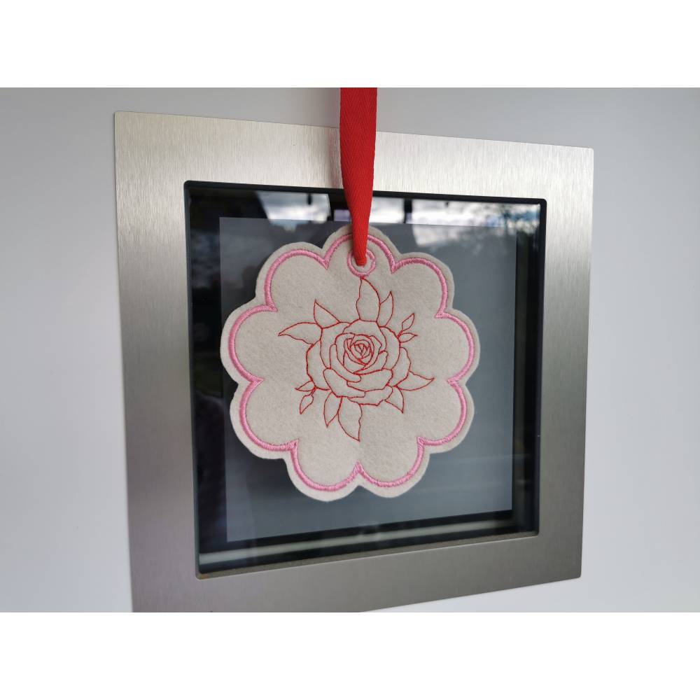Stickdatei Rose in Kontur Bild 9
