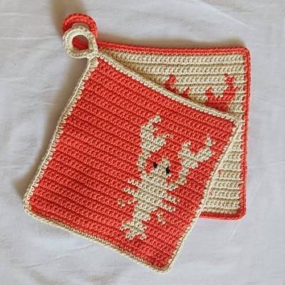 Häkelanleitung Topflappen "Hummer"