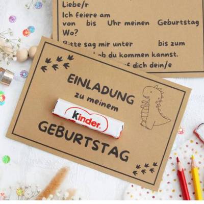 Einladung Geburtstag Kinder, Kindergeburtstag, Geburtstagseinladung, digitale Einladung, Dinosaurier Druckvorlage