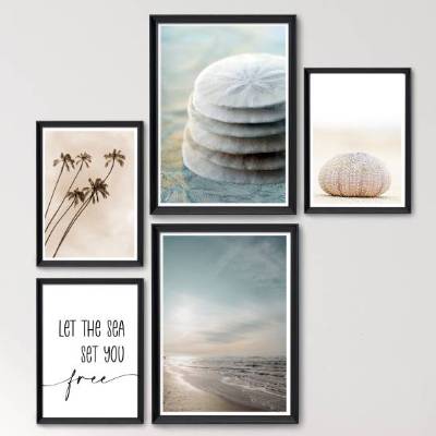 BEACH Poster Serie | 5er Set | 5 Poster in diversen Formaten | 5 Motive