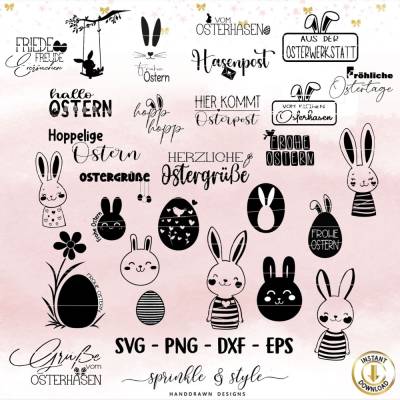 Plotterdatei Ostern, Frohe Ostern, Laserdatei Ostern, Cricut, Osterhase png, Frühling PNG, Clipart Hase svg