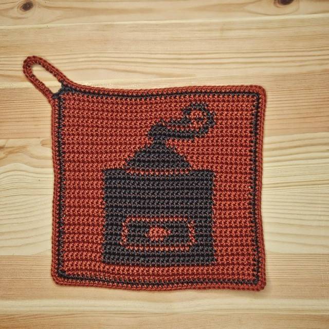 Häkelanleitung Topflappen "Kaffeemühle" Bild 3