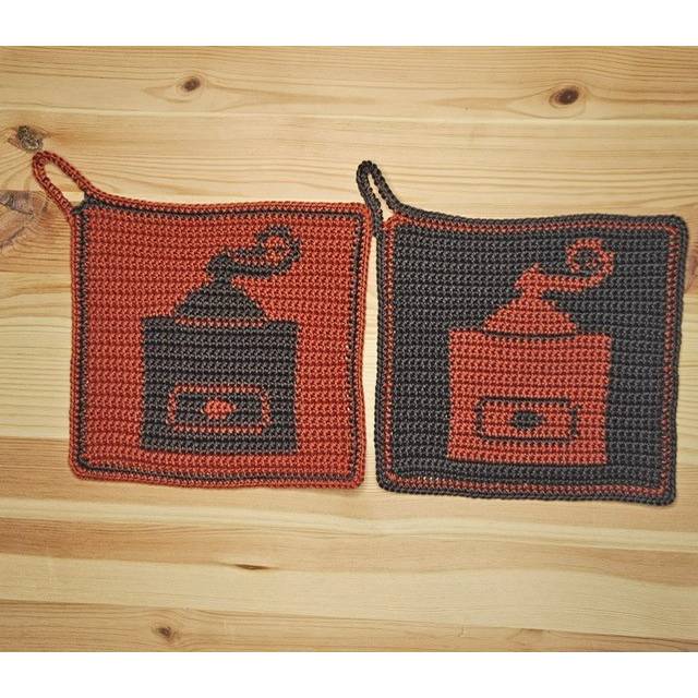 Häkelanleitung Topflappen "Kaffeemühle" Bild 4