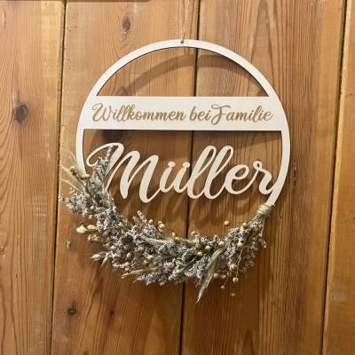 Türkranz Türschild Familienname 29cm