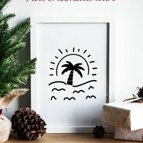 Palme Plotterdatei SVG DXF