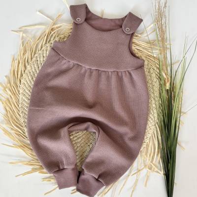 Strampler Waffelstrick altmauve